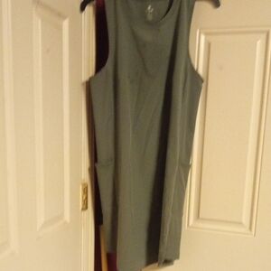 Apana Light Gray Activewear Midi Dress